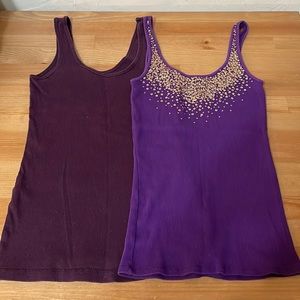 VS Tee Shop & Express Bling Sequin Glitter Tank Tops Sz Small